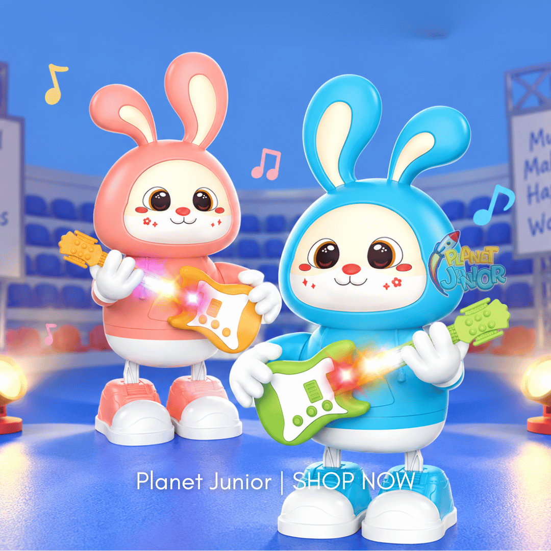 🐰 Dancing Rabbit Guitarist Musical Toy With LED Lights & Music