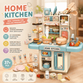 Pretend Play Kitchen Cooking Set with Spray Steam Effect, Pressure Pot & Food Accessories