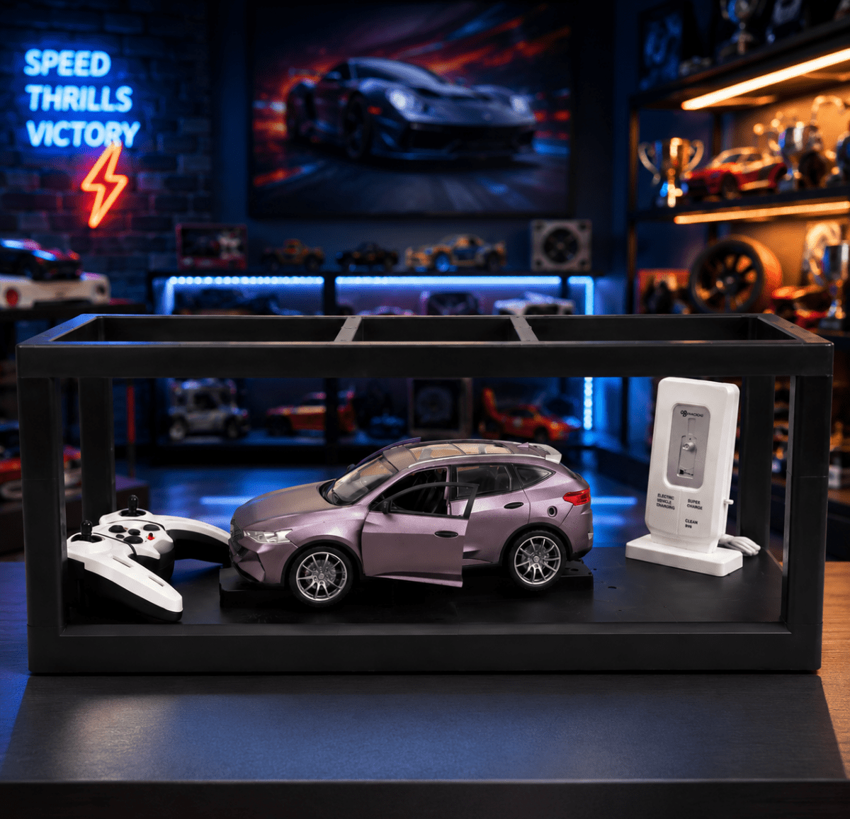 Premium RC SUV Car Spray, Opening Doors & LED Lights