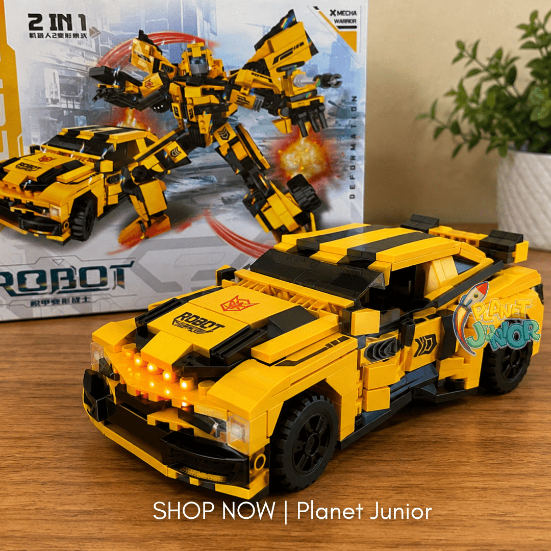 2-in-1 Robot & Car Transforming Building Block Set – 527+ Pieces