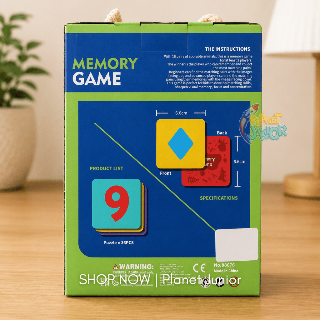 36 PCS Number Pairing Memory & Matching Card Game for Kids
