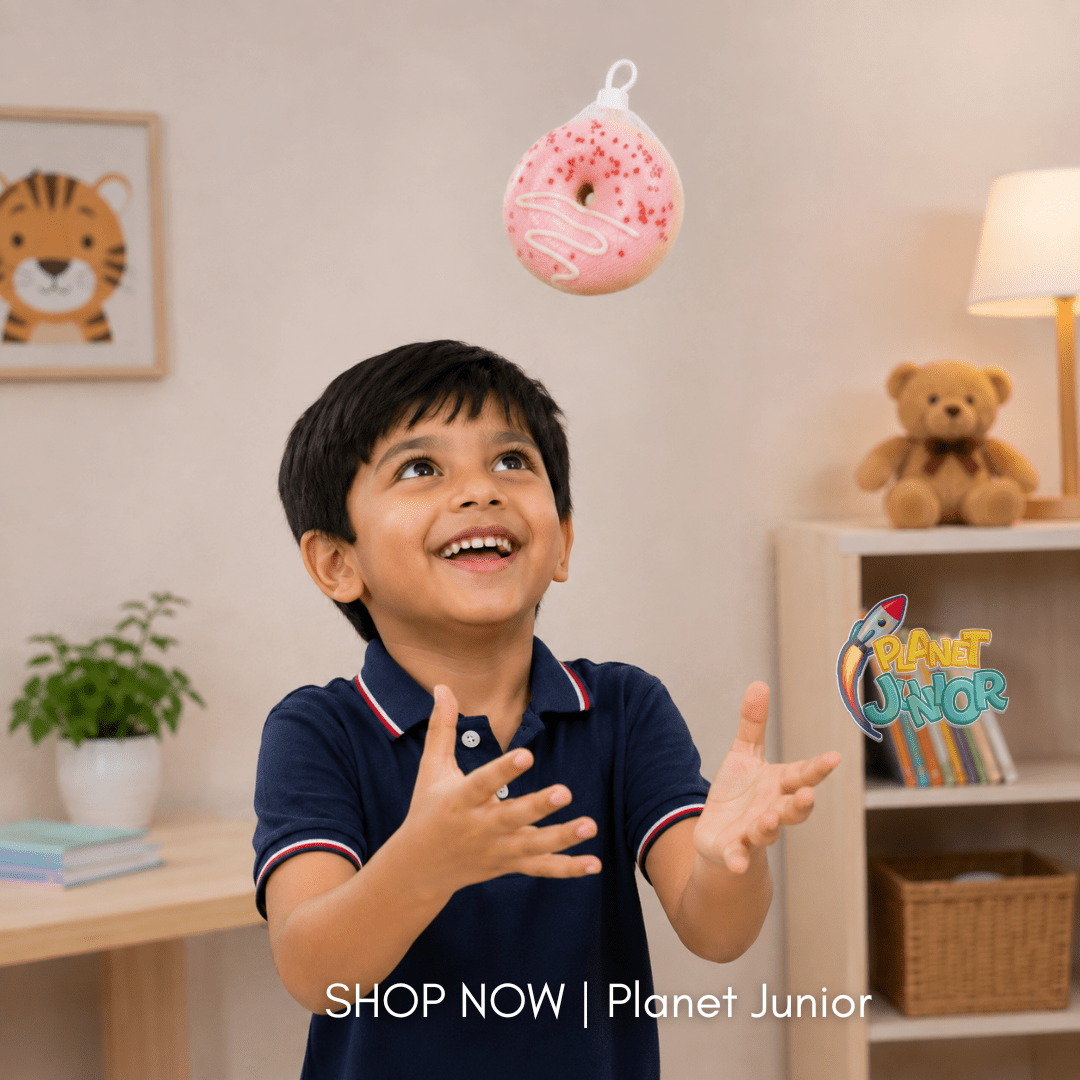 Soft & Squishy Pink Frosted Donut Squeeze Sensory Toy for Kids