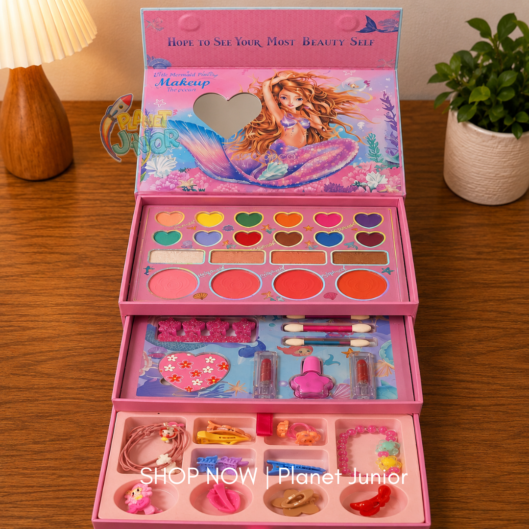 Mermaid Multi-Layer Makeup & Accessories Set for Girls