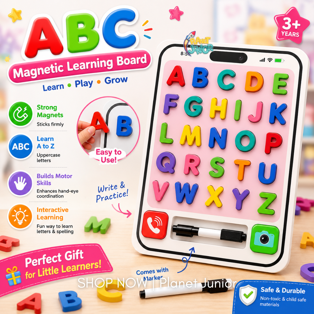Wooden Alphabet Learning Board with Writing & Letter Matching