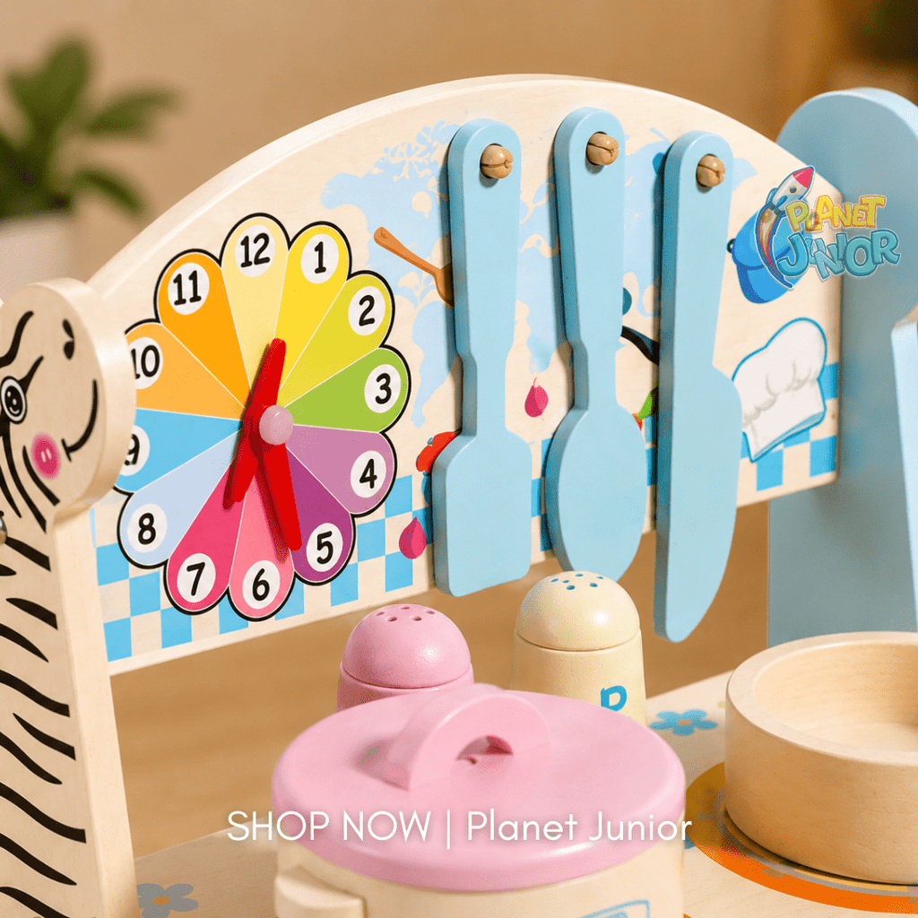 Wooden Little Chef Pretend Kitchen Cooking Set for Kids
