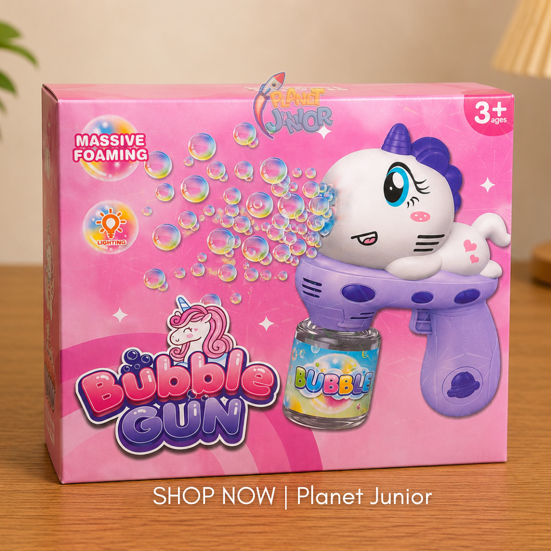 Unicorn Bubble Gun with Massive Foaming & Lighting Effect for Kids