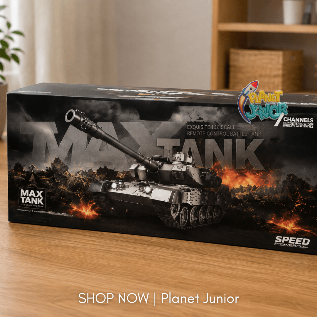 1:18 Scale 7-Channel Remote Control Battle Tank with Light & Sound