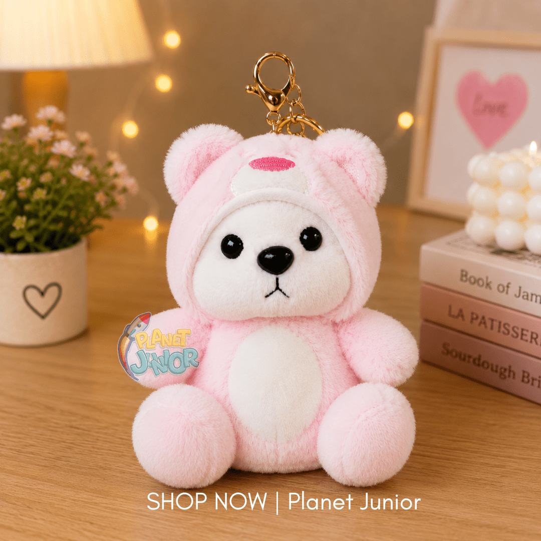 Soft Stuff Hoodie Bear Keychain