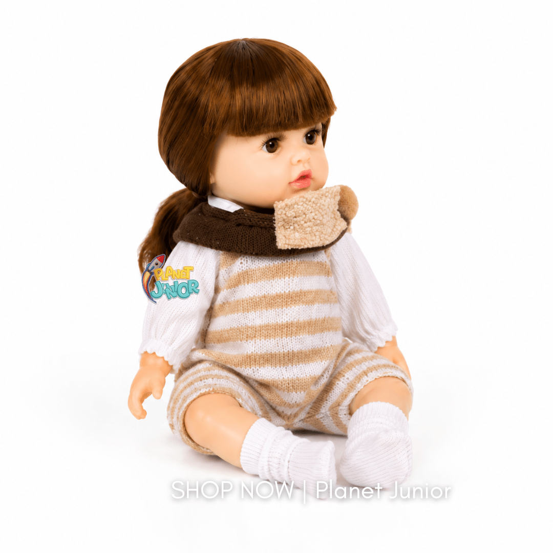 Realistic Fashion Doll with Long Hair & Knitted Outfit