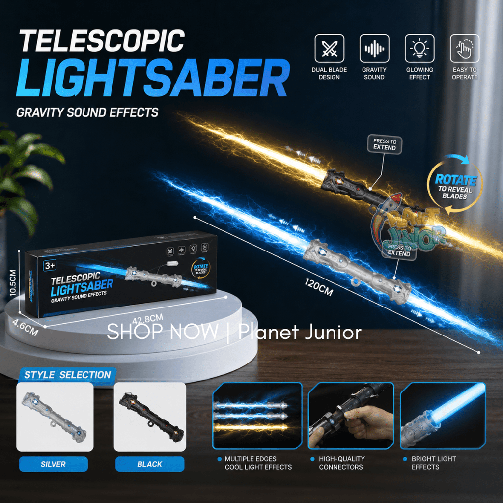 ⚔️ LED Double-Headed Chargeable Telescopic Sword – Light-Up Action
