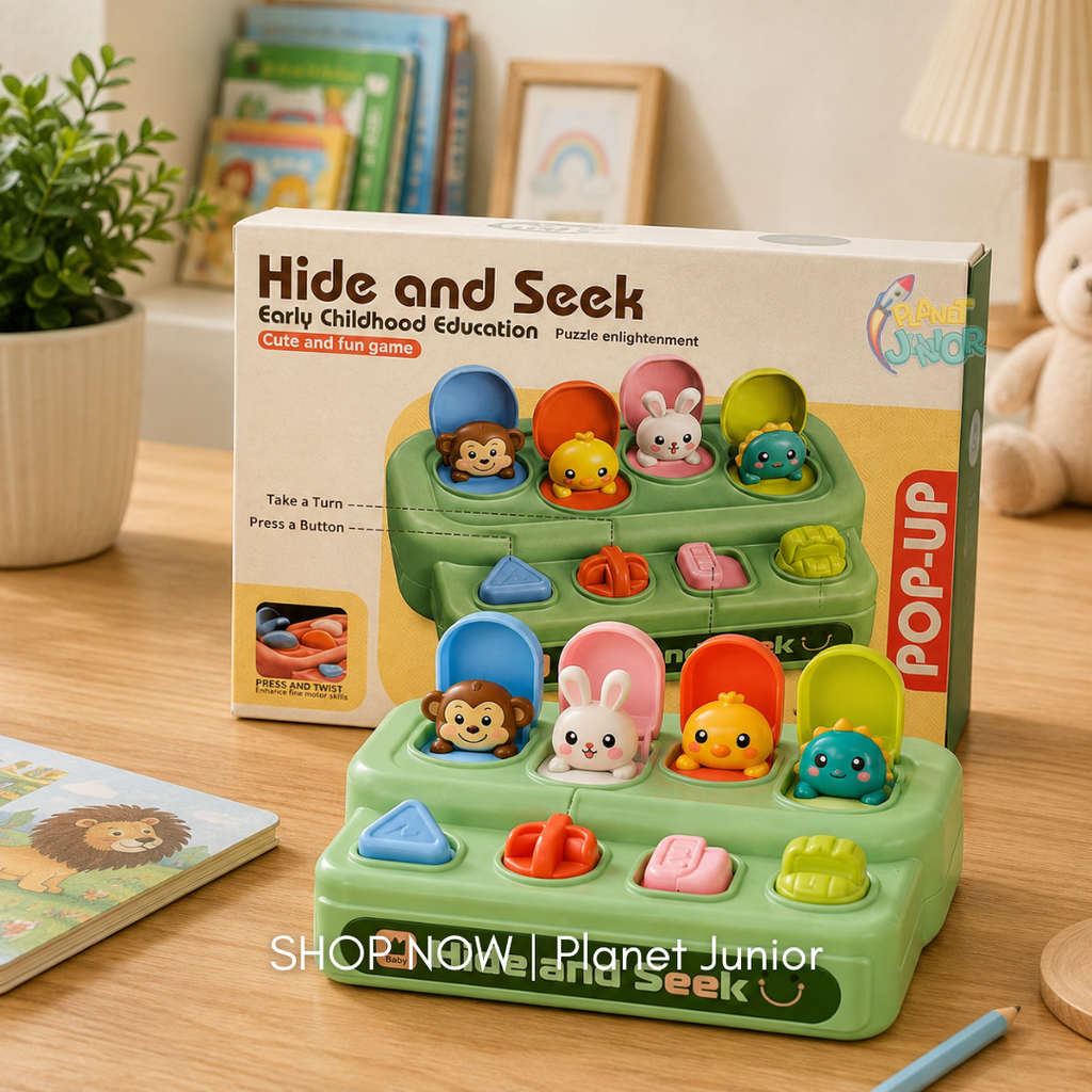 Hide & Seek Pop-Up Animal Activity Toy for Kids