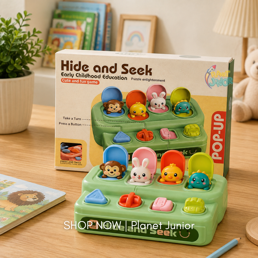 Hide & Seek Pop-Up Animal Activity Toy for Kids