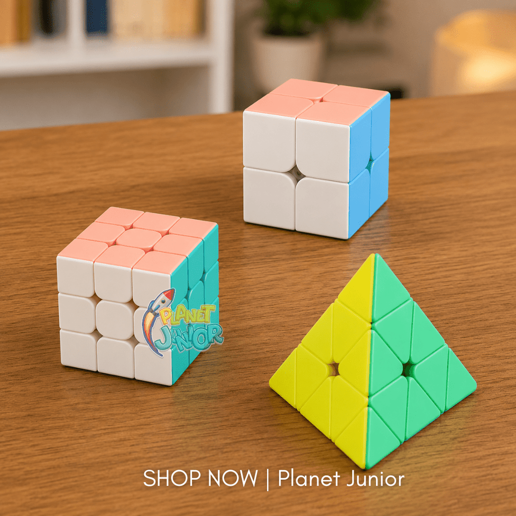 3-in-1 Magic Cube Puzzle Set for Kids – Twist & Solve Activity Set