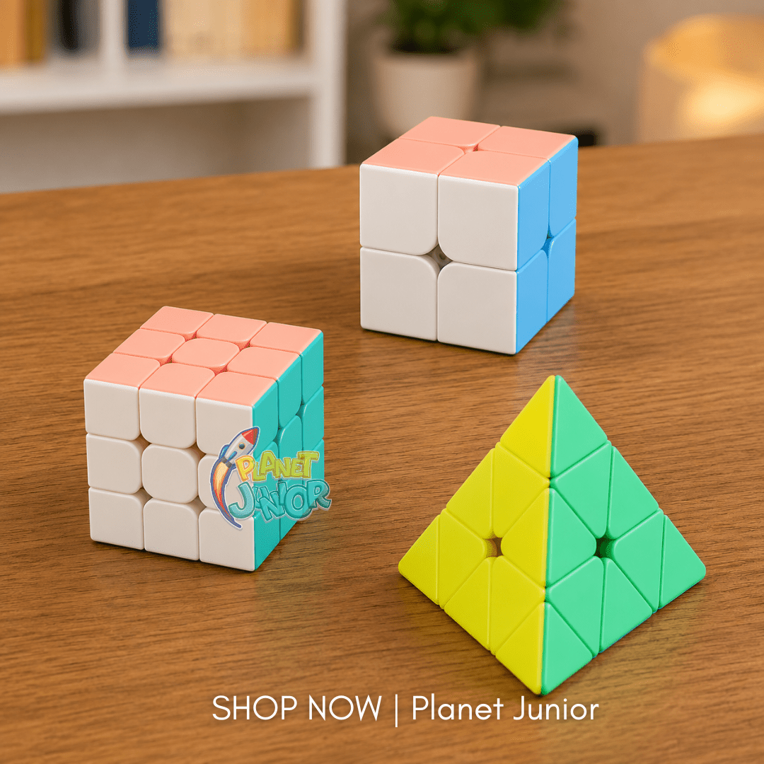 3-in-1 Magic Cube Puzzle Set for Kids – Twist & Solve Activity Set
