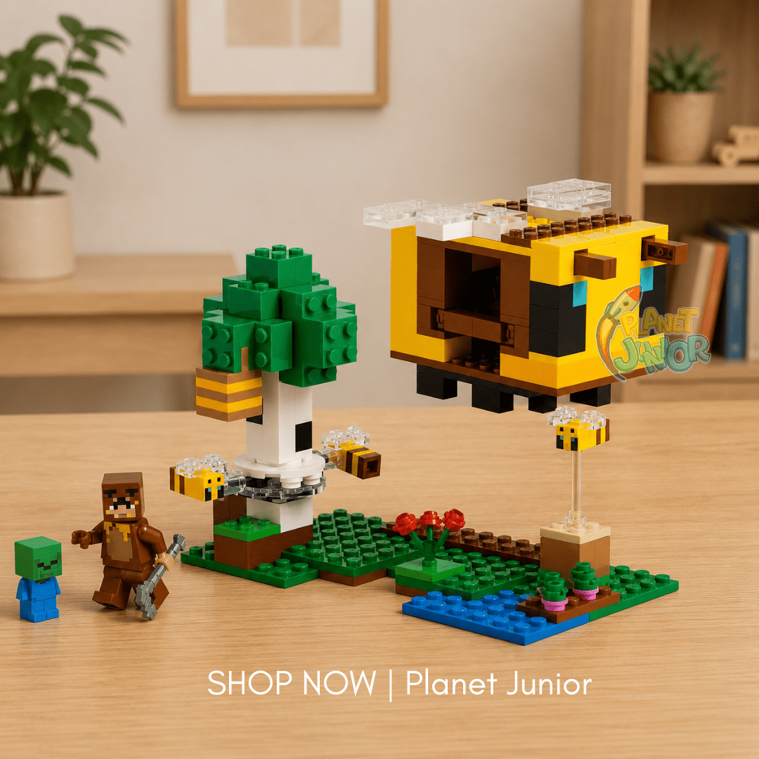 254 PCS Block-Style Bee Farm Building Set with Character Figures for Kids