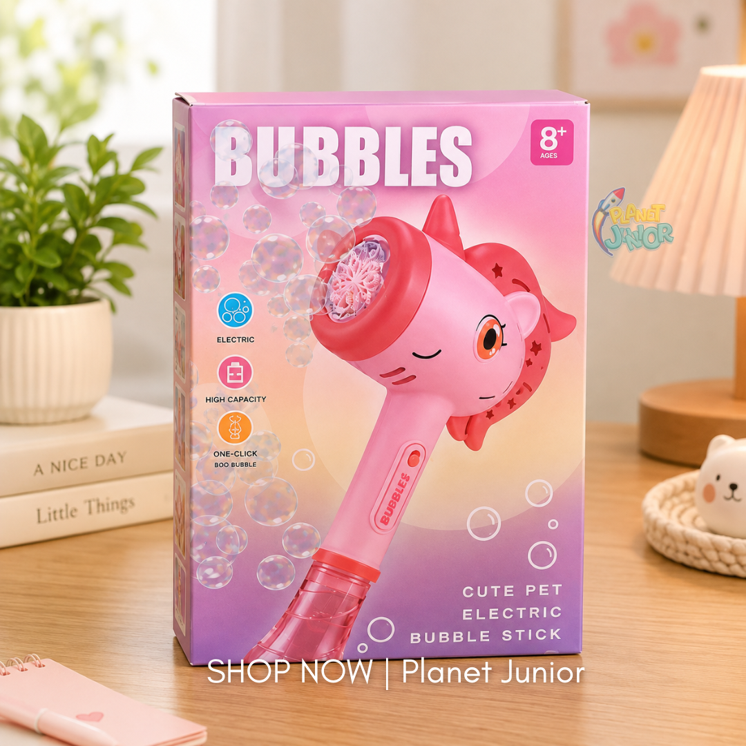 Cute Pet Electric Bubble Stick with One-Click Automatic Bubble Action for Kids
