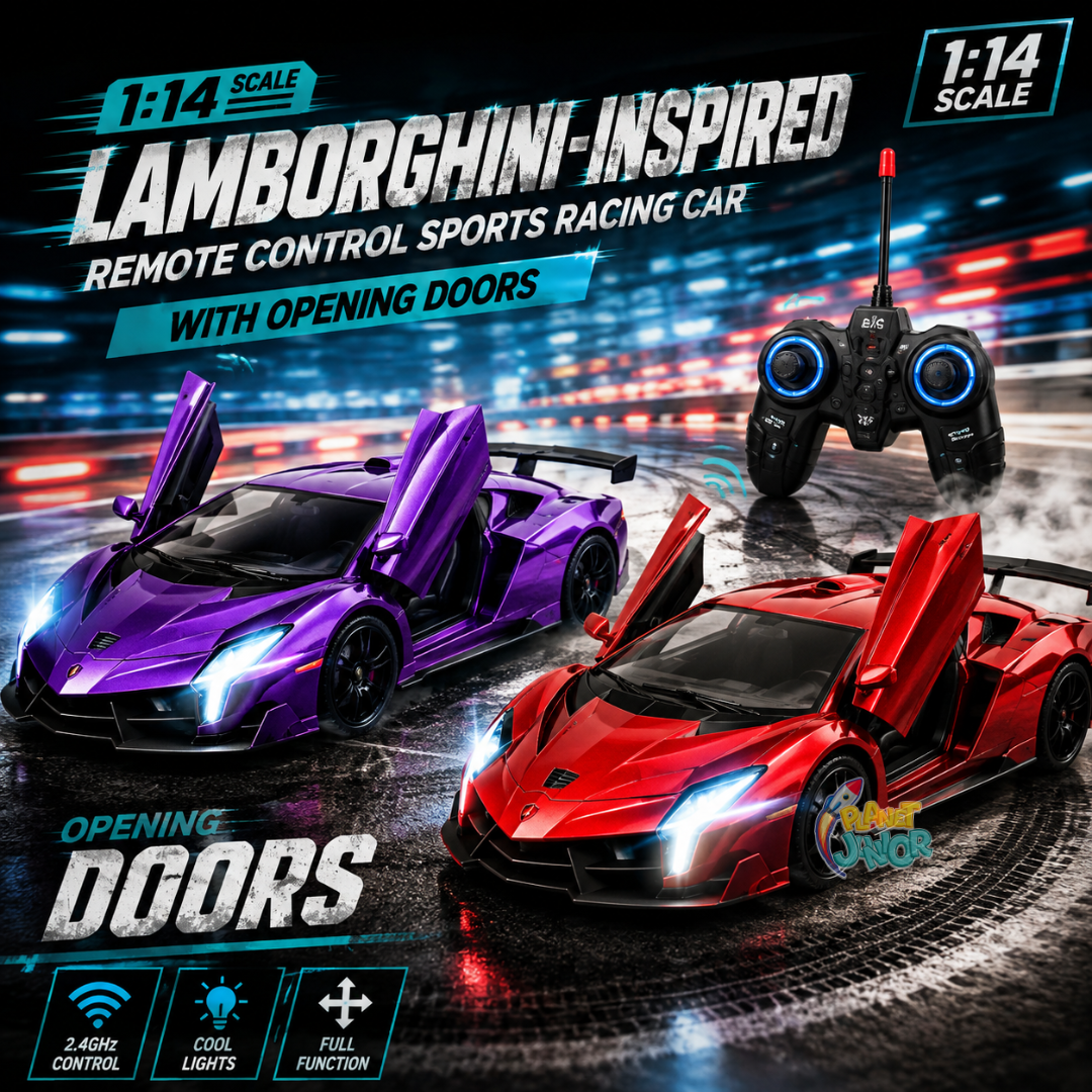 1:14 Scale Lamborghini-Inspired Remote Control Sports Racing Car with Opening Doors