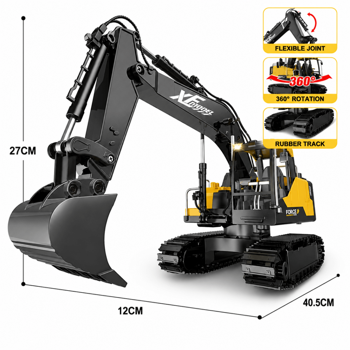 2.4GHz Remote Control Excavator Construction Machine with Full Function Control