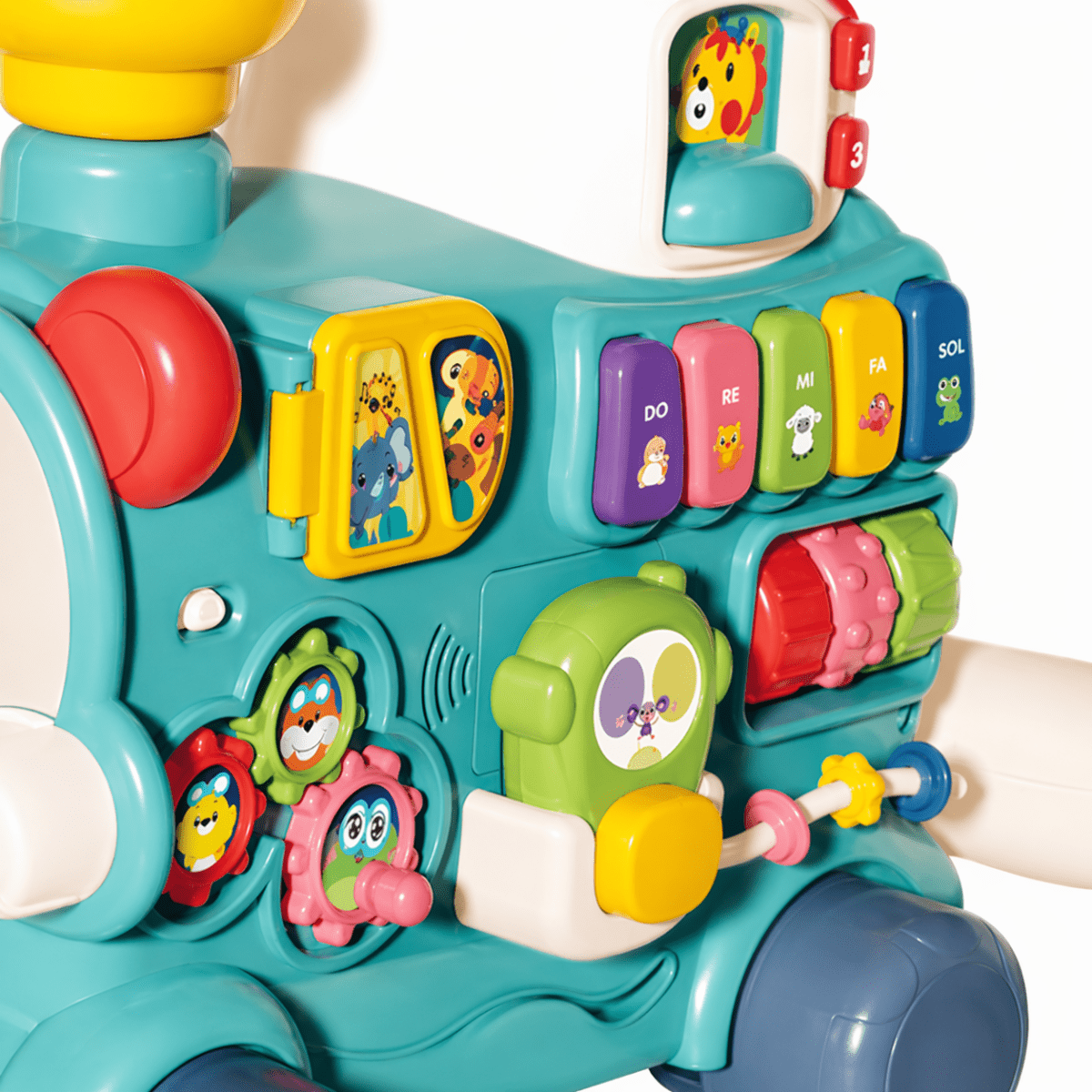 5-in-1 Musical Activity Ride On Train Walker – Light & Spray Feature