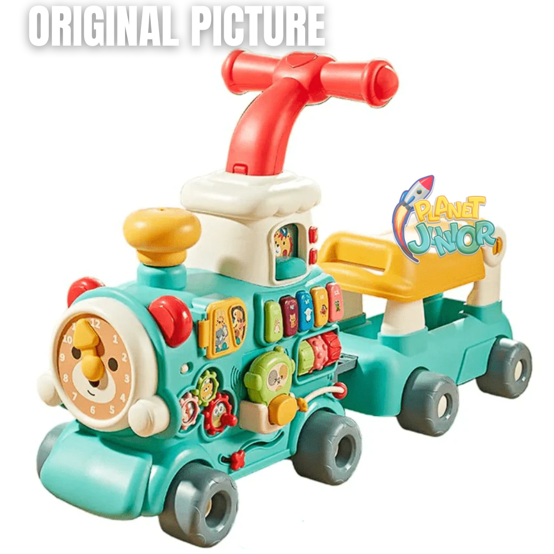 5-in-1 Musical Activity Ride On Train Walker – Light & Spray Feature