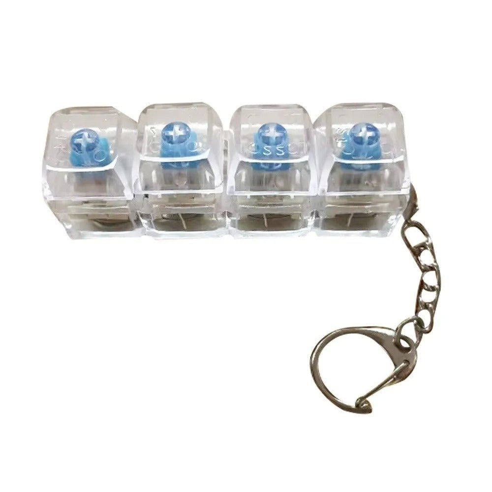 Mechanical Keyboard Clicker Keychain – LED Light & Sound Fidget Toy
