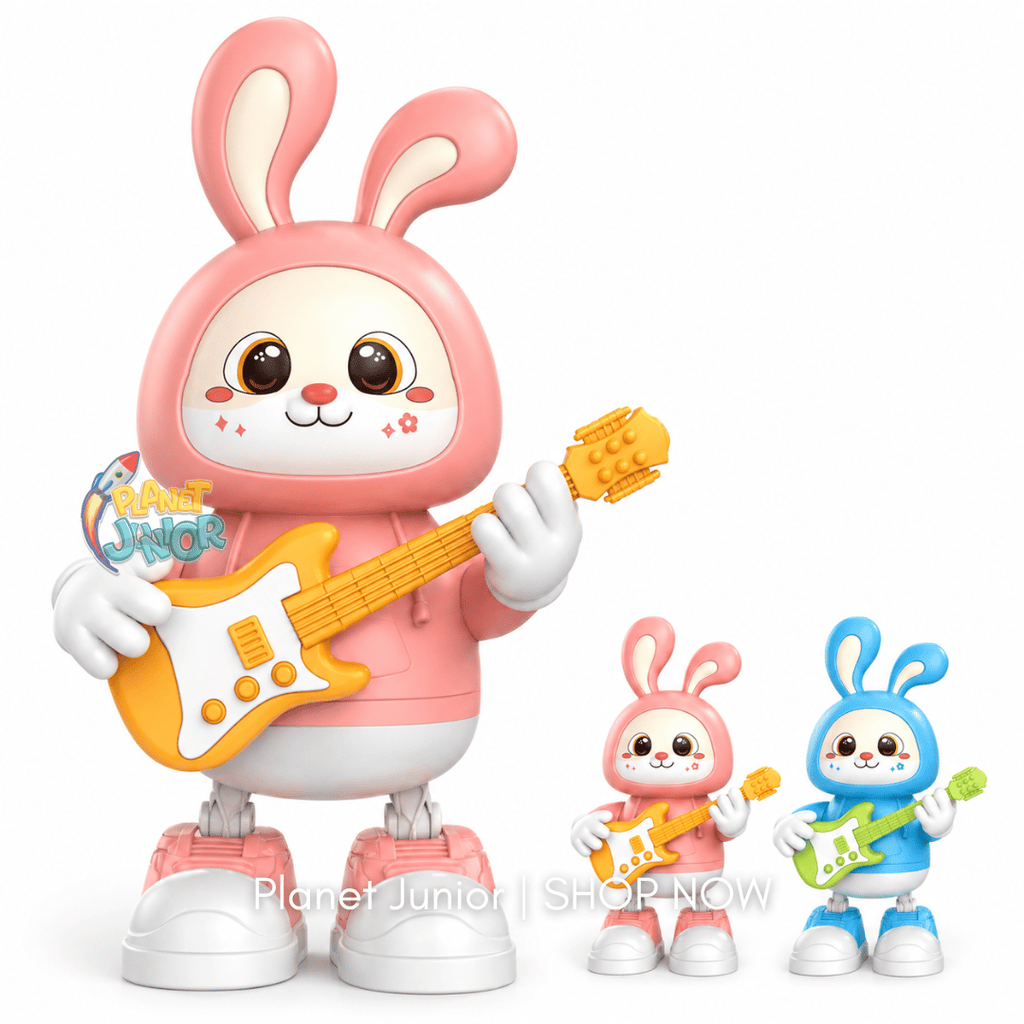 🐰 Dancing Rabbit Guitarist Musical Toy With LED Lights & Music