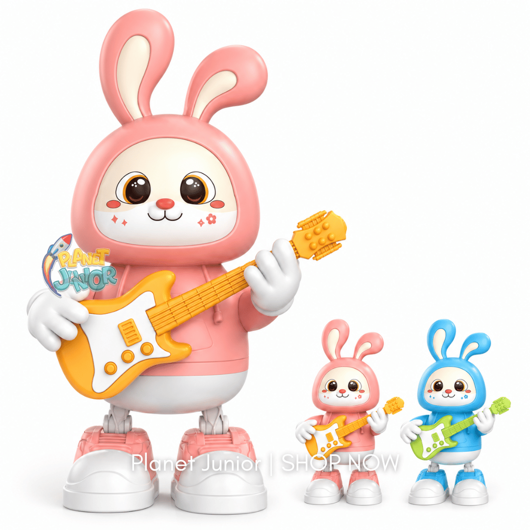 🐰 Dancing Rabbit Guitarist Musical Toy With LED Lights & Music