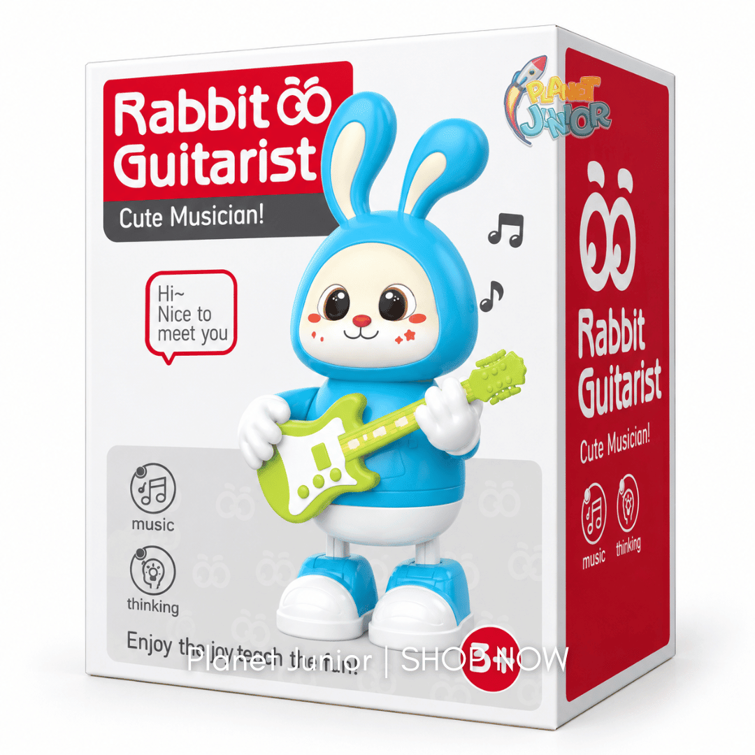 🐰 Dancing Rabbit Guitarist Musical Toy With LED Lights & Music