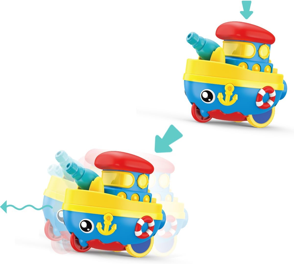 Wind-Up Cartoon Ship Water Adventure for Kids