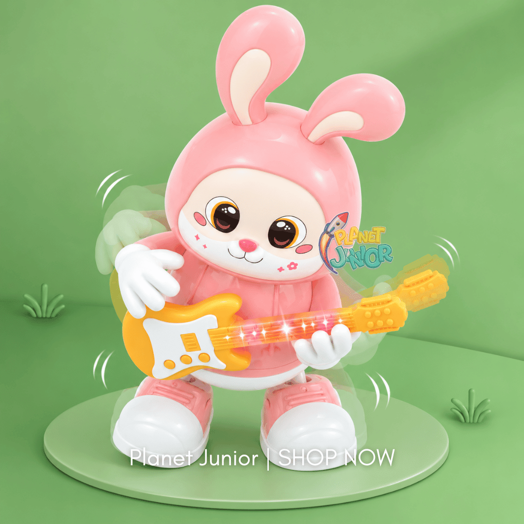 🐰 Dancing Rabbit Guitarist Musical Toy With LED Lights & Music