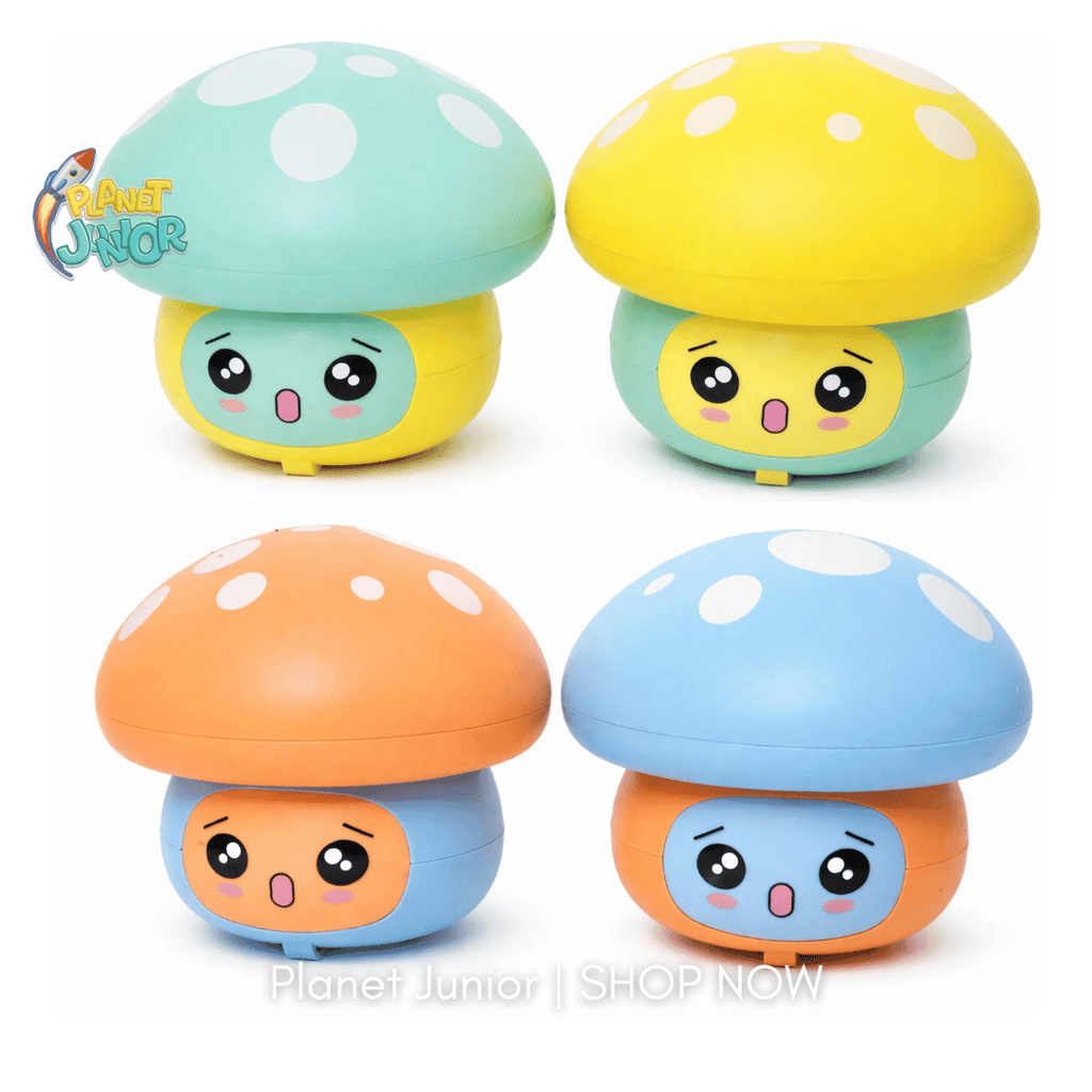 Press & Go Mushroom Toy – Fun Mechanical Toy for Kids | 1 Pcs