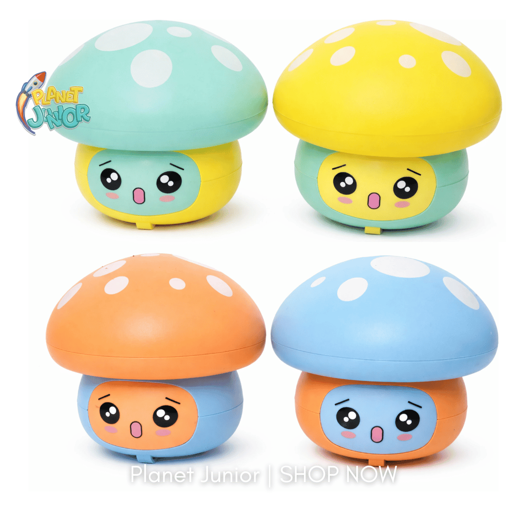 Press & Go Mushroom Toy – Fun Mechanical Toy for Kids | 1 Pcs