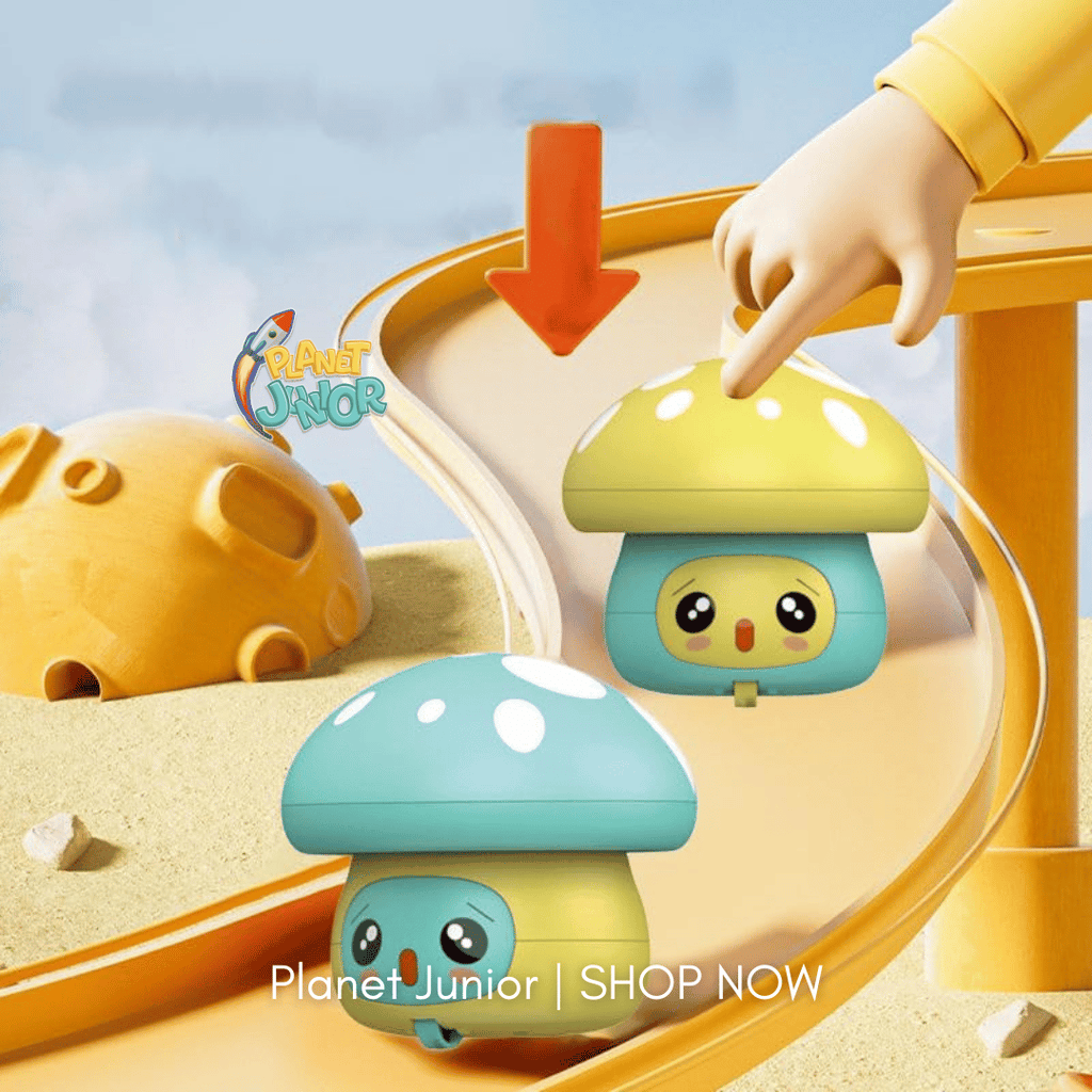 Press & Go Mushroom Toy – Fun Mechanical Toy for Kids | 1 Pcs