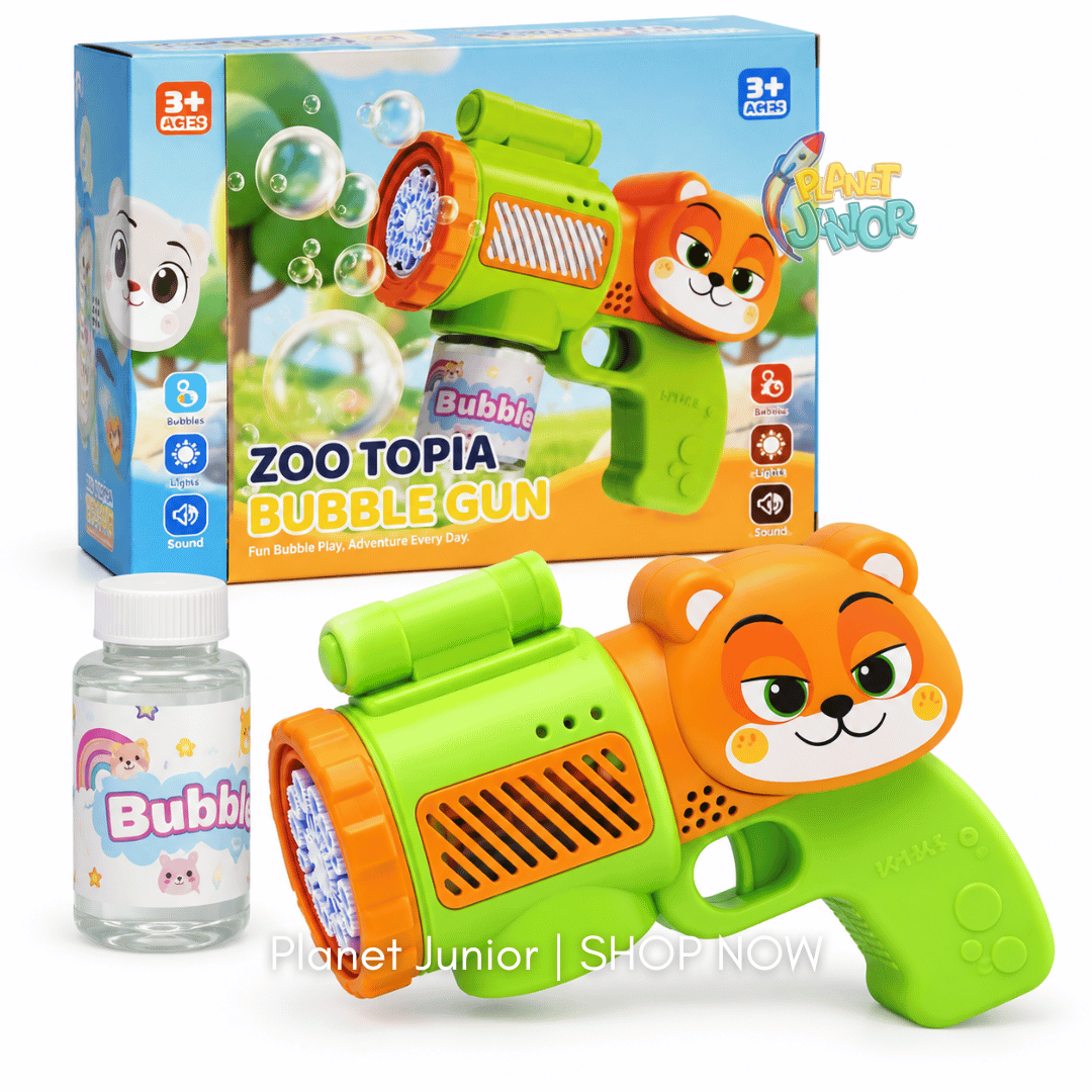 🫧 Zoo Topia Bubble Gun – Kids Bubble Blaster