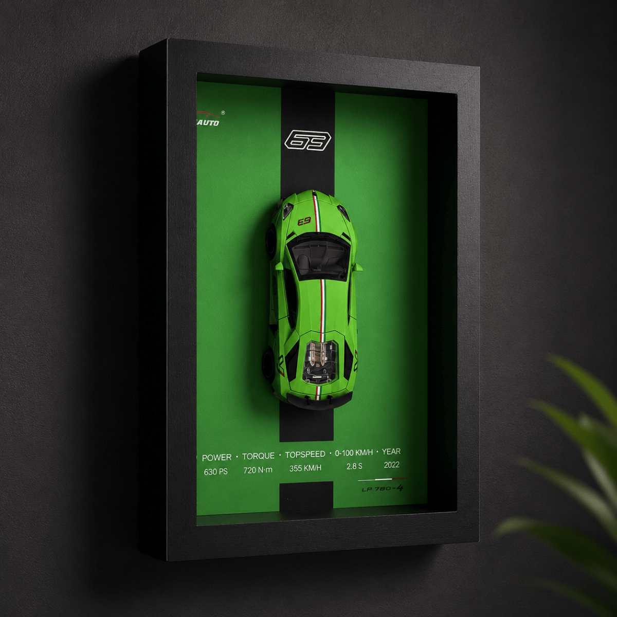 3D Display Frame 1:32 Lamborghini Aventador Diecast Model
