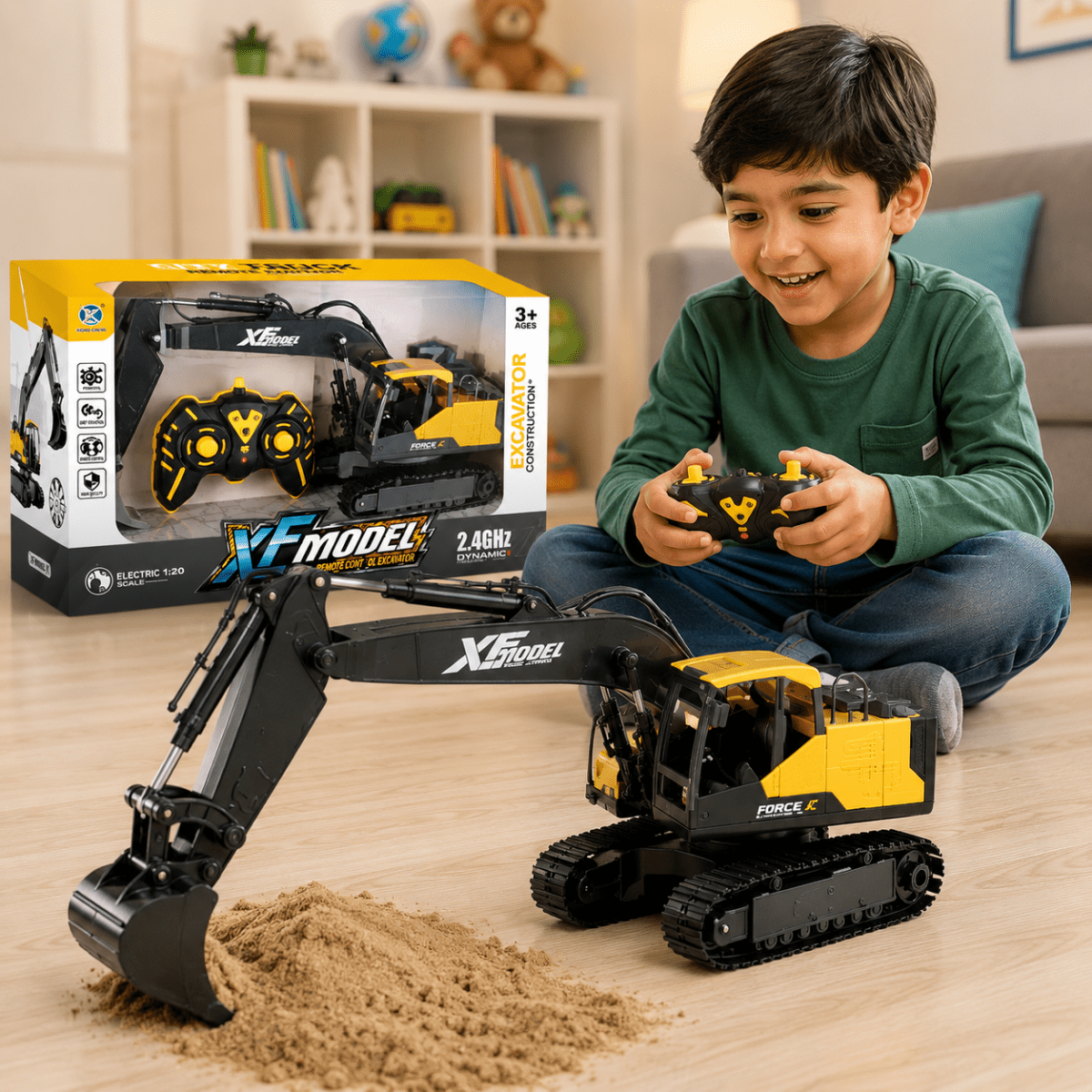 2.4GHz Remote Control Excavator Construction Machine with Full Function Control