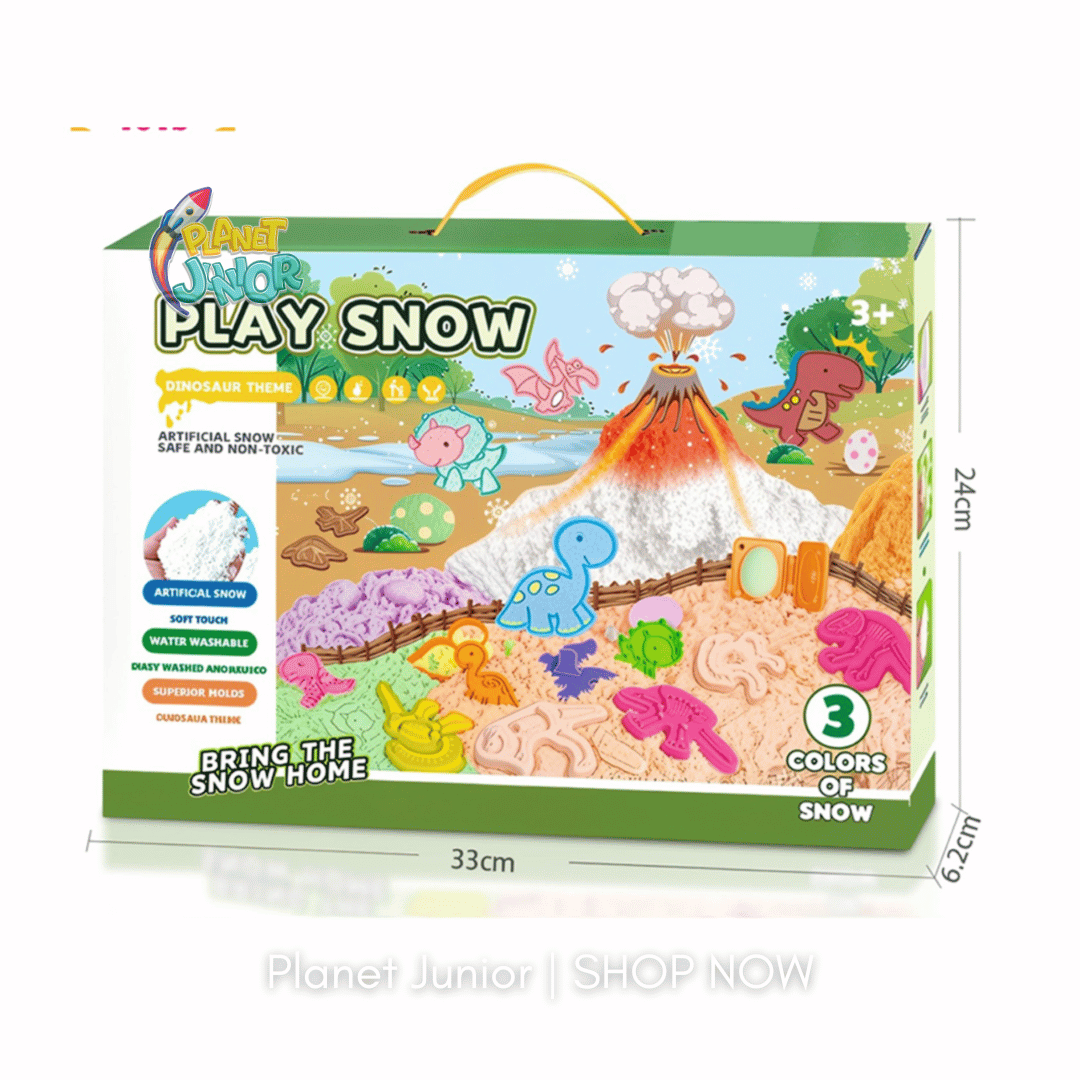 DIY Magic Sand Dinosaurs – Dinosaur-Themed Play Snow & Moulding Kit