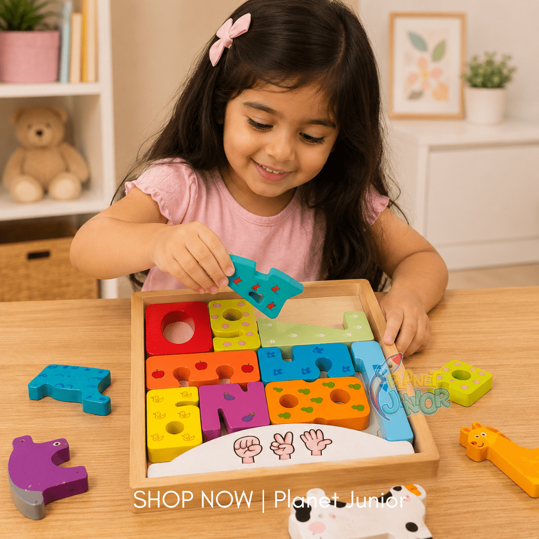 Wooden Animal, Fruit & Number Puzzle Game for Kids | 1 Pcs