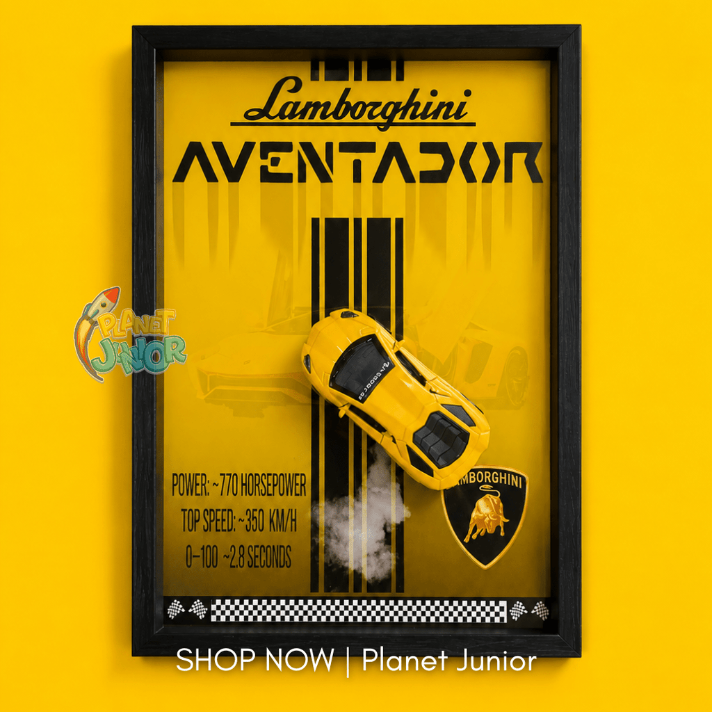 Lamborghini Aventador 3D Car Wall Frame - Sports Car Decorative Display