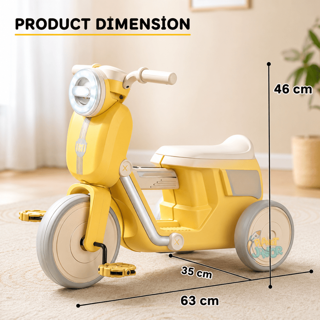 Kids Ride-On Tricycle Scooter with Lights & Music