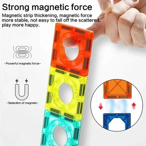 Glowing Ferris Wheel Magnetic Pipeline Building Blocks | 71Pcs