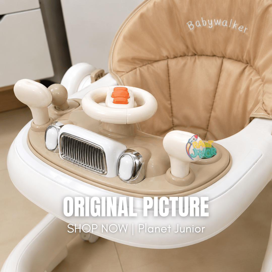 Modern Baby Learning Walker with Activity Tray & Padded Seat
