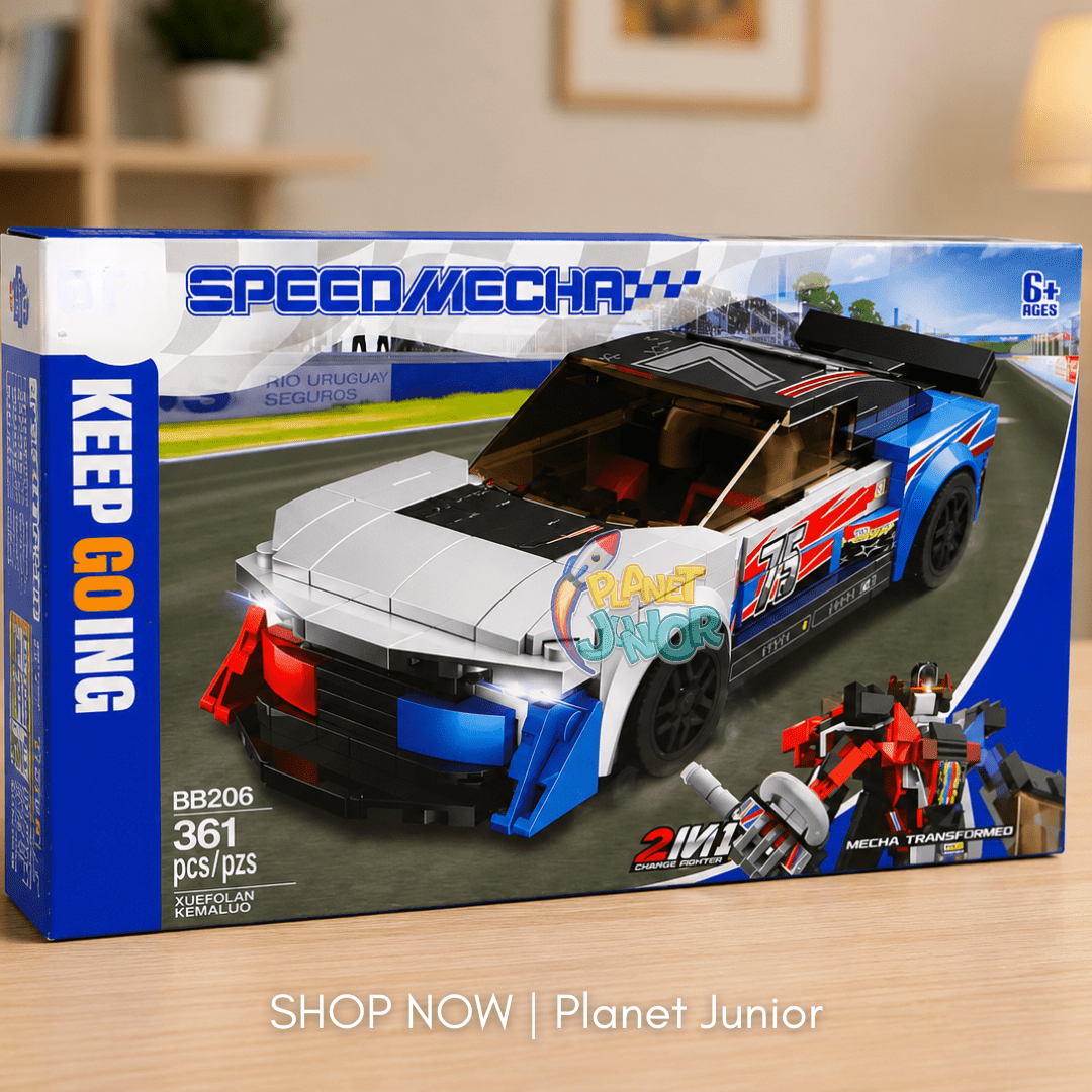 Transforming Racing Car Building Block Set – 361 Pieces