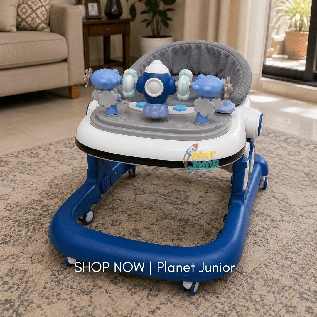 4-in-1 Foldable Baby Learning Walker with Activity Toy Tray