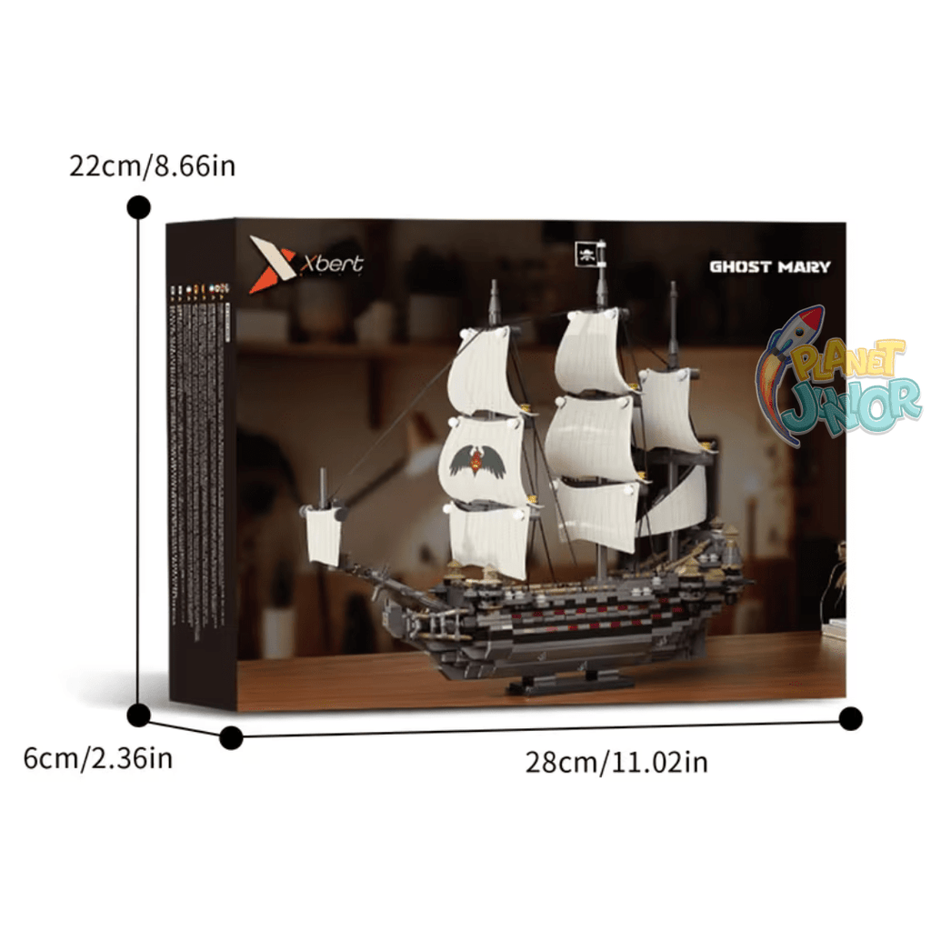 1055 PCS Ghost Pirate Ship Legos Set with Detailed Sails