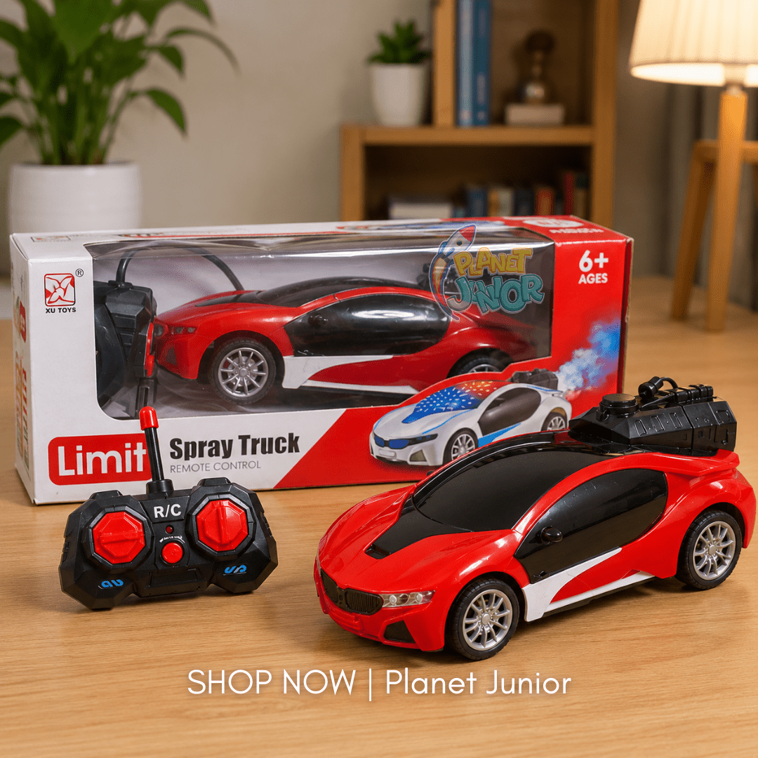 RC Spray Sports Car with Remote Control & Light Effects