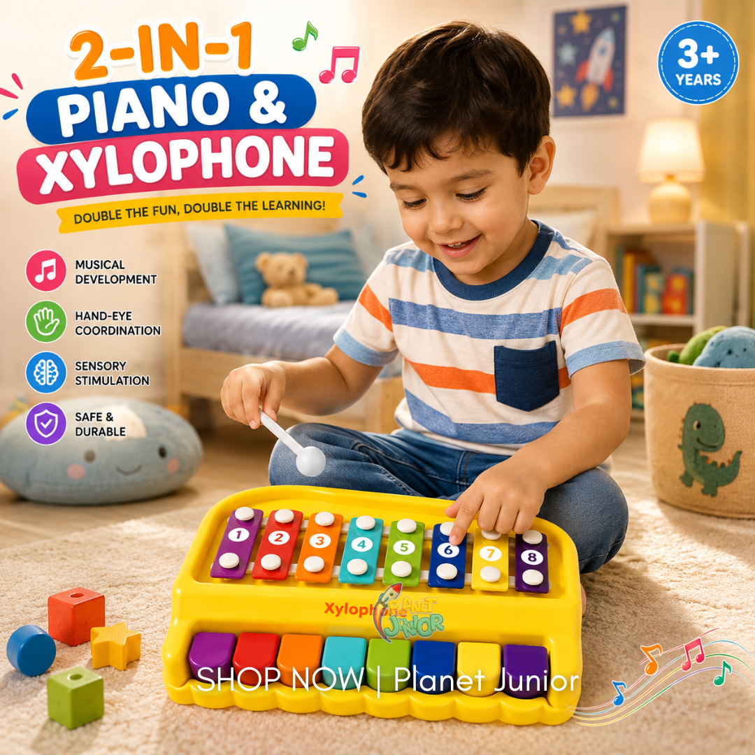 2-in-1 Piano & Xylophone Musical Toy for Kids