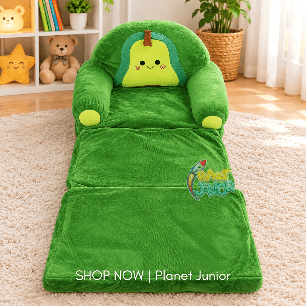 Smiling Pear Convertible Plush Sofa Chair for Kids