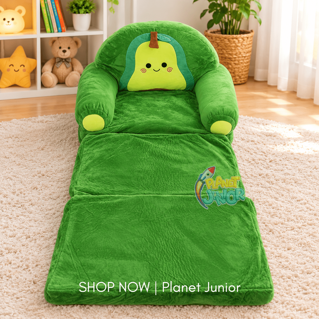 Smiling Pear Convertible Plush Sofa Chair for Kids