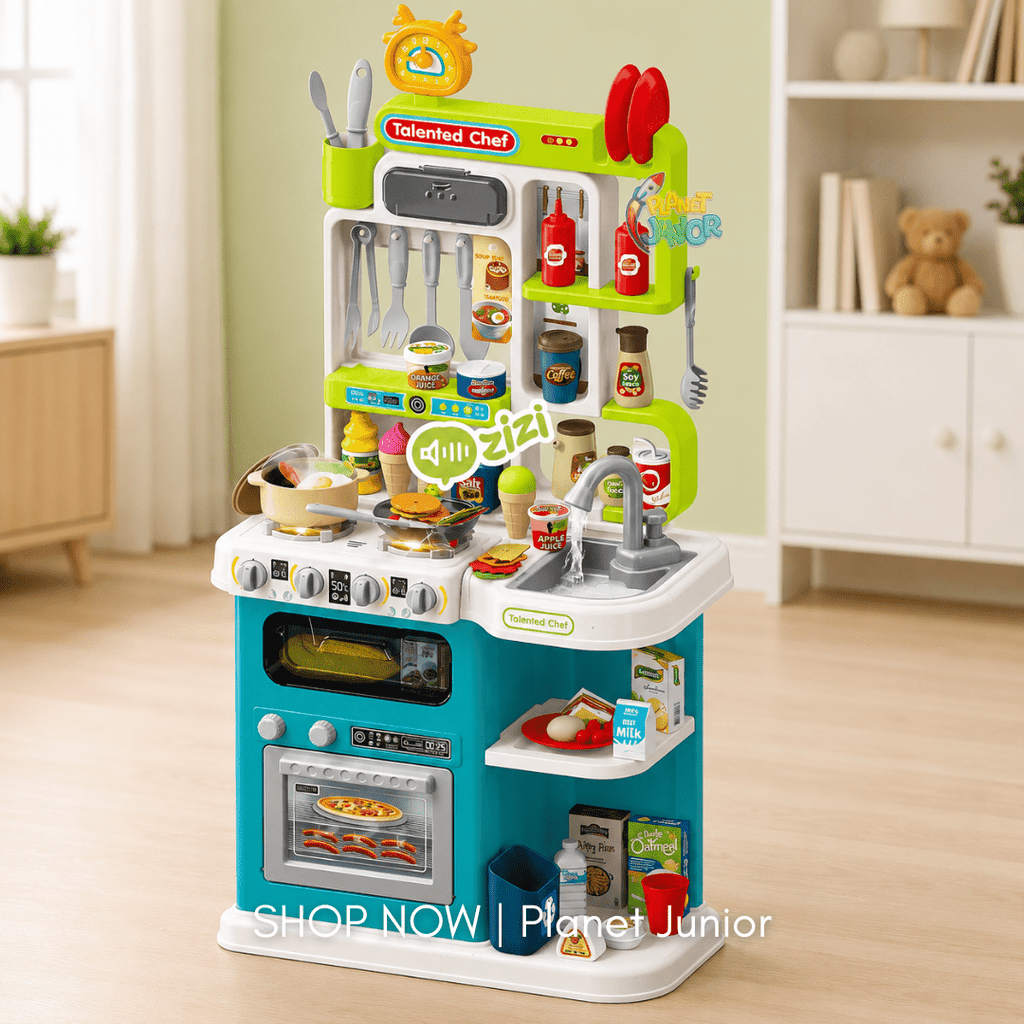 95-Piece Home Chef Kitchen Playset with Steam, Lights, Sounds & Running Water